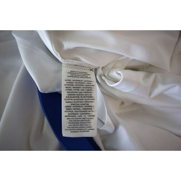 RLX Ralph Lauren Women's Sz M White/Navy 15" Faux-Wrap Stretch Golf Skort - Picture 5 of 11